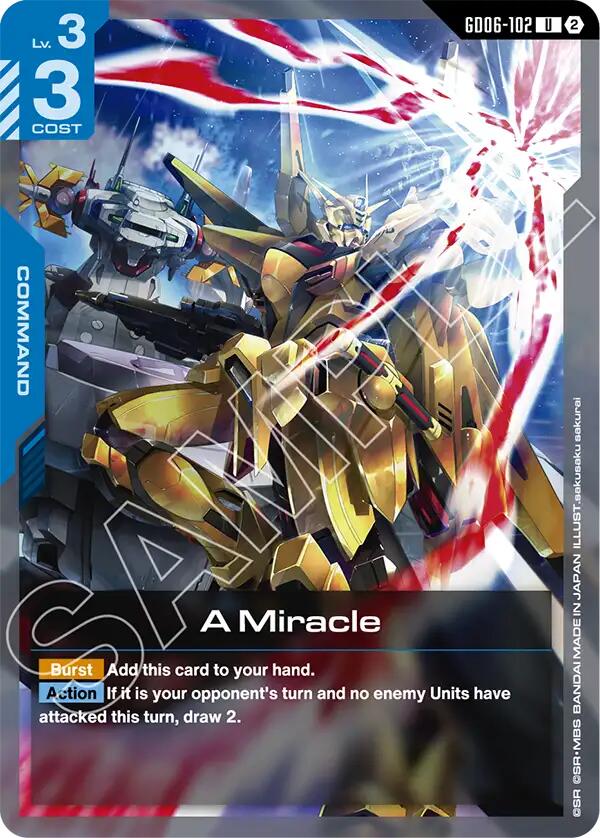 A Miracle (Stardust Trails) — Gundam Card Game card