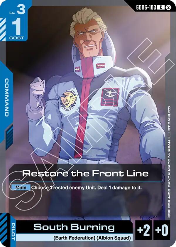 Restore the Front Line (Stardust Trails) — Gundam Card Game card