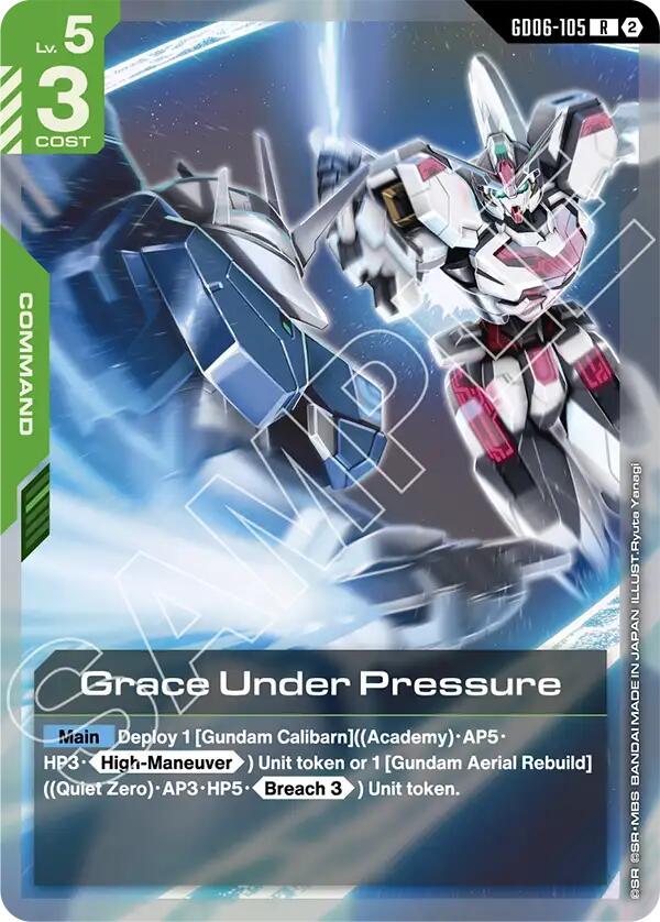 Grace Under Pressure (Stardust Trails) — Gundam Card Game card