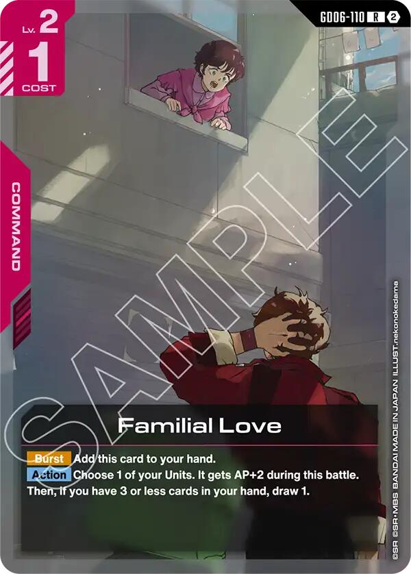 Familial Love (Stardust Trails) — Gundam Card Game card