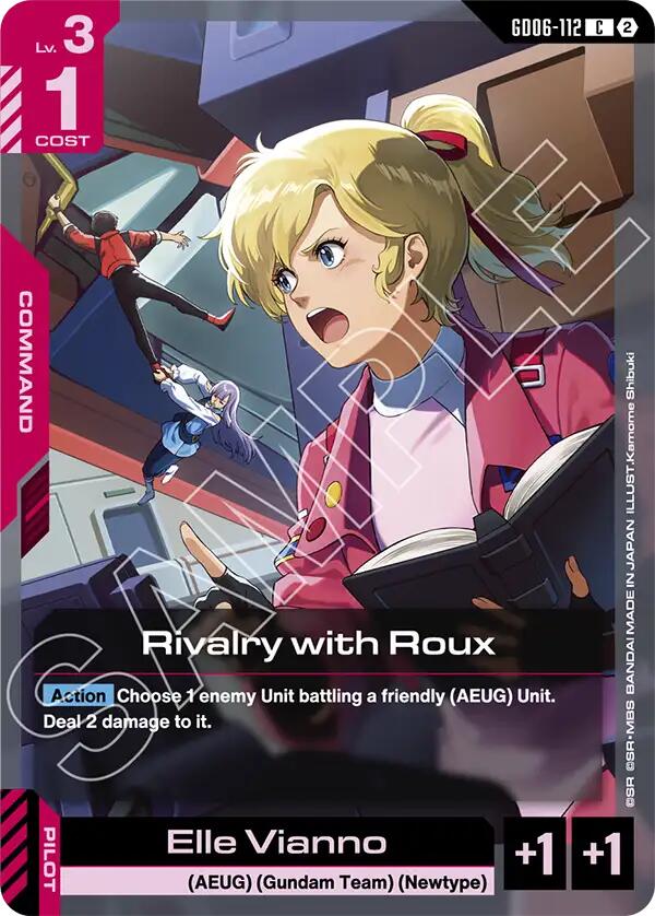 Rivalry with Roux (Stardust Trails) — Gundam Card Game card