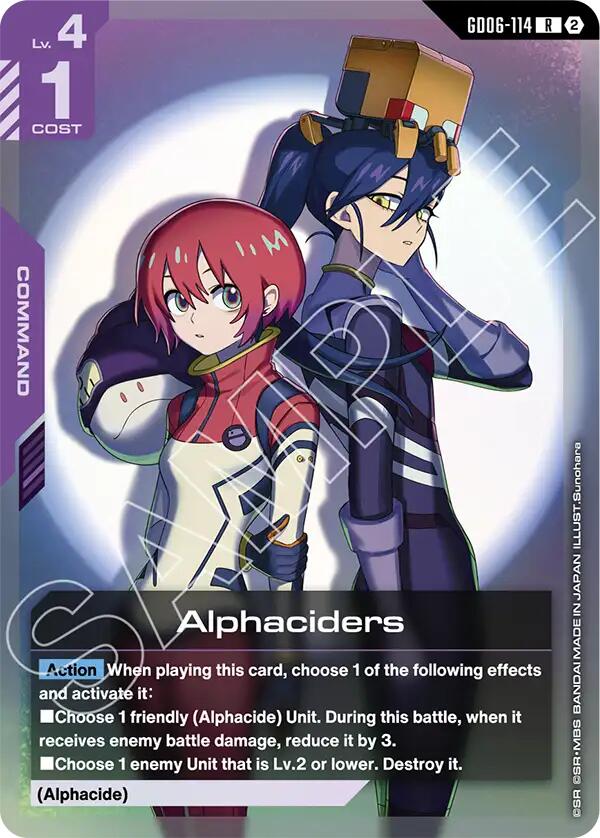 Alphaciders (Stardust Trails) — Gundam Card Game card