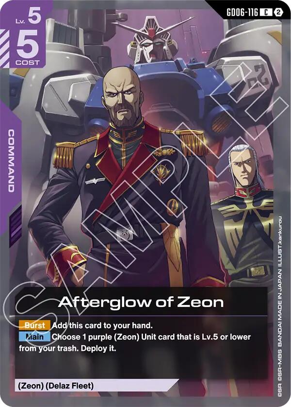 Afterglow of Zeon (Stardust Trails) — Gundam Card Game card