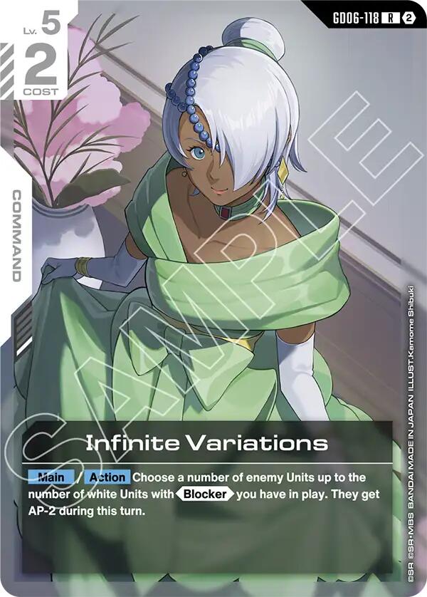 Infinite Variations (Stardust Trails) — Gundam Card Game card