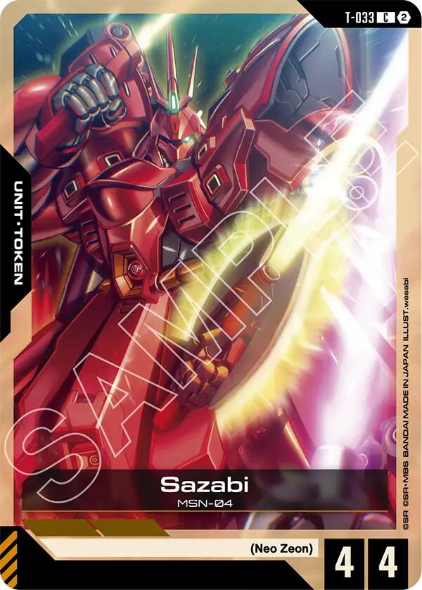 Sazabi (T-033) Token (Stardust Trails) — Gundam Card Game card