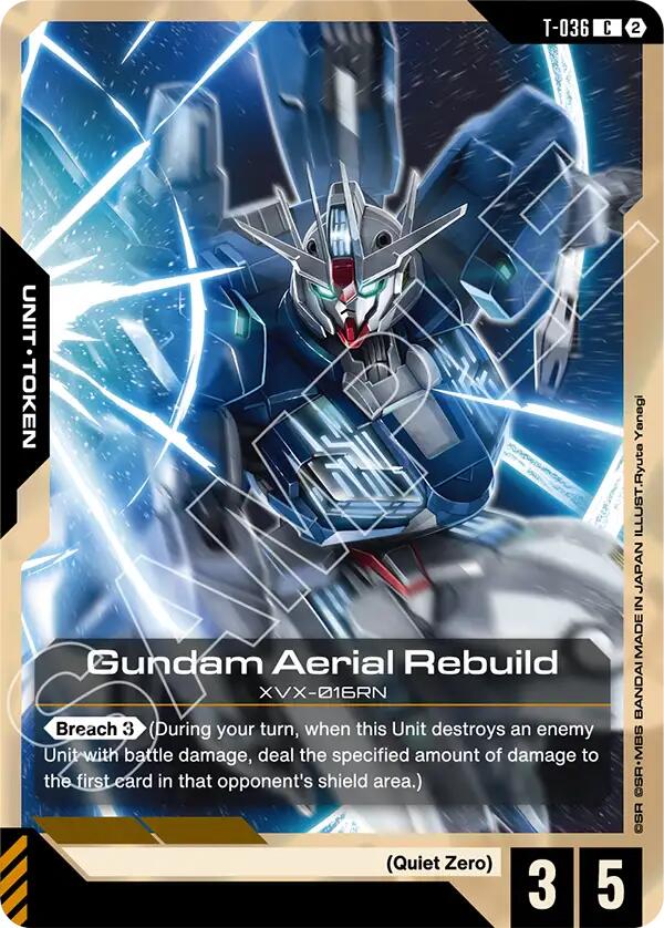 Gundam Aerial Rebuild (T-036) Token (Stardust Trails) — Gundam Card Game card