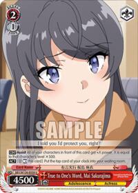 True to One's Word, Mai Sakurajima