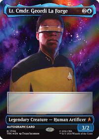 Lt. Cmdr. Geordi La Forge (Borderless) (Signed)
