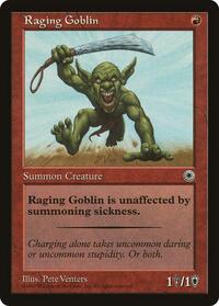 Raging Goblin (Flavor Text) - Portal - Magic: The Gathering card