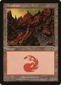 Invasion SAME ART Mountain MP-NM 20 Basic Land #346 Magic MTG FTG