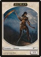 Human // Wolf Double-Sided Token - FNM Promos - Magic: The