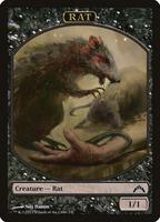 mtg cards that make rat tokens Stainless Steel Rat Token - Metal MTG Tokens main image 0