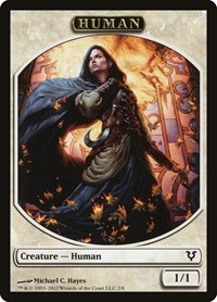 Human Token (2) - Avacyn Restored - Magic: The Gathering card