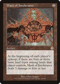 Mask of Intolerance - Apocalypse - Magic: The Gathering card