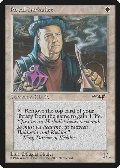 Royal Herbalist (Man) from ALL #15a, Magic: The Gathering card