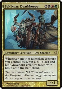 Sek'Kuar, Deathkeeper (Commander 2013) - Oversize Cards - Magic: The Gathering card