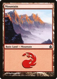 Mountain (313) - Commander - Magic: The Gathering card