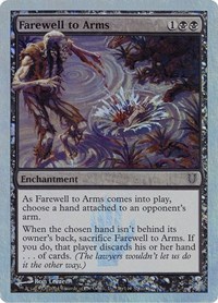 Farewell to Arms (Alternate Foil) - Unhinged - Magic: The Gathering card