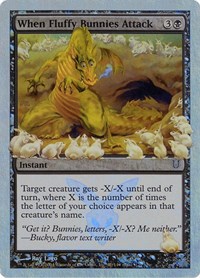When Fluffy Bunnies Attack (Alternate Foil) - Unhinged - Magic: The Gathering card