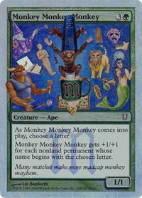 Monkey Monkey Monkey (Alternate Foil) - Unhinged - Magic: The Gathering card
