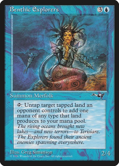 Benthic Explorers (On the Rocks) from ALL #24a, Magic: The Gathering card