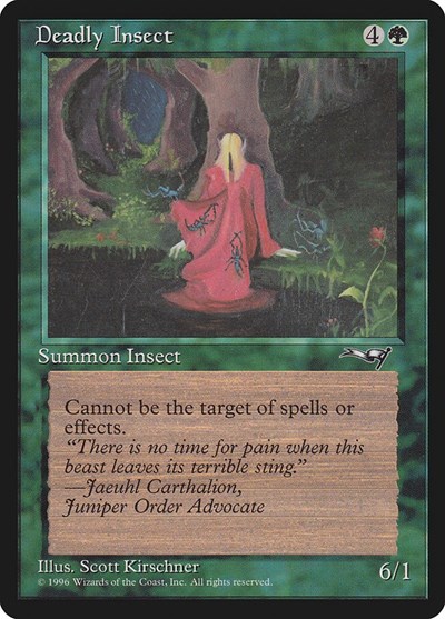 Deadly Insect (Red Robe) from ALL #86b, Magic: The Gathering card