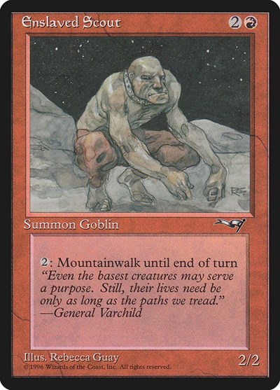 Enslaved Scout from ALL #71b, Magic: The Gathering card