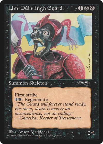 Lim-Dûl's High Guard (Red Armor) from ALL #55a, Magic: The Gathering card