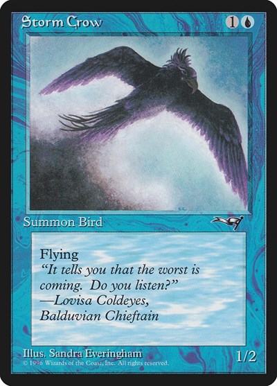 Storm Crow (Flying Right) from ALL #36a, Magic: The Gathering card