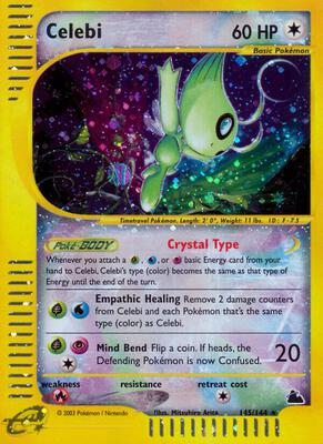 ポケモンカードゲーム　Celebi　145/144 英語版 Celebi 145/144 Skyridge - English Version - Holographic