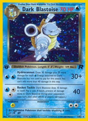 Dark Blastoise (3) — chase card of Team Rocket