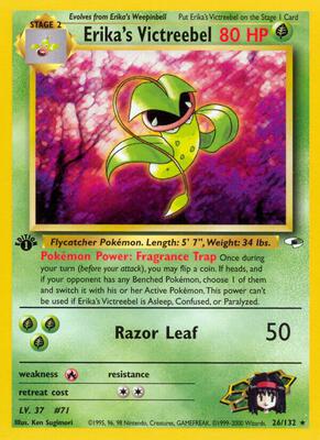 1995 victreebel pokemon card value Pokemon Gym Heroes Rare Erika's Victreebel #26
