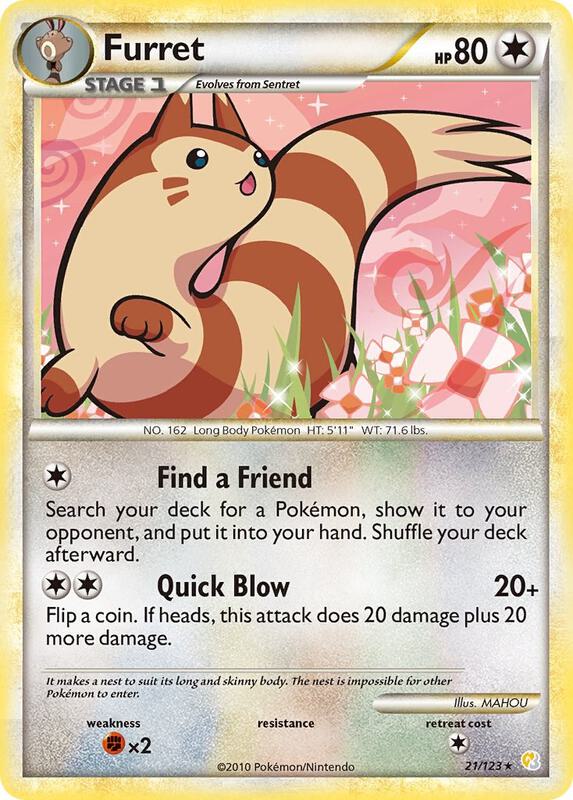 Furret 21/123 from HeartGold SoulSilver