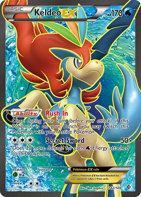 Keldeo EX (142 Full Art) - Boundaries Crossed - Pokemon