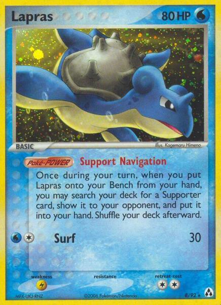 is lapras a rare pokemon card Pokemon Card ARS10 Lapras Lv.30 No.131 Old Back Holo Rare PSA Japanese main image 1