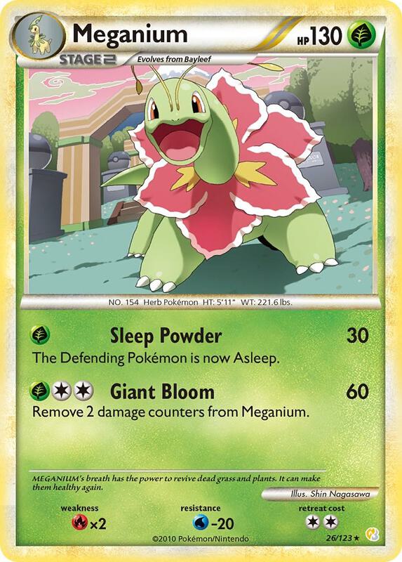 Meganium 26/123 from HeartGold SoulSilver