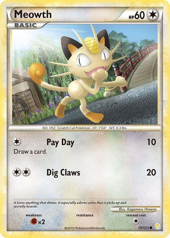 Meowth 75/123 from HeartGold SoulSilver