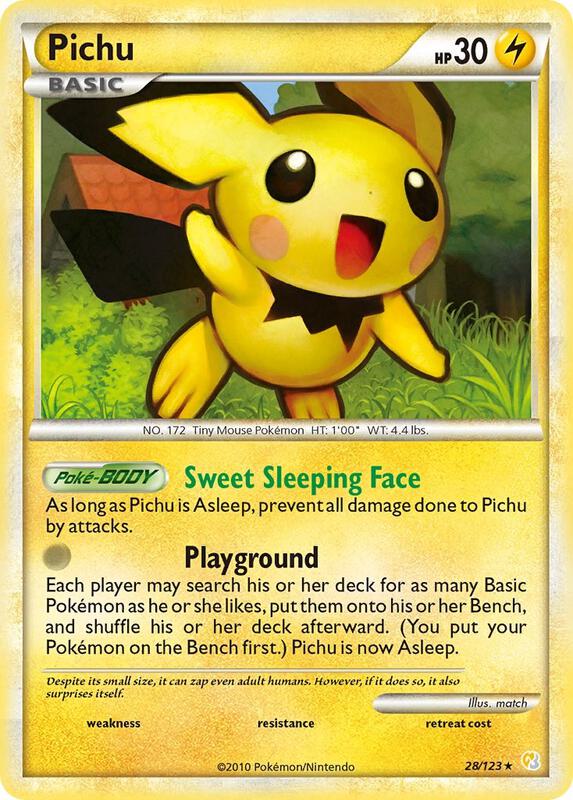 Pichu 28/123 from HeartGold SoulSilver