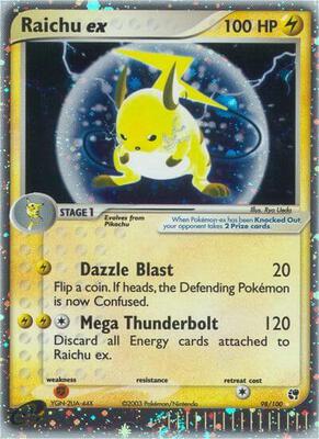 ライチュウex psa8 raichu ex 2003 Raichu EX Pokemon 2003 Holo EX Sandstorm Japanese 023/053 NM