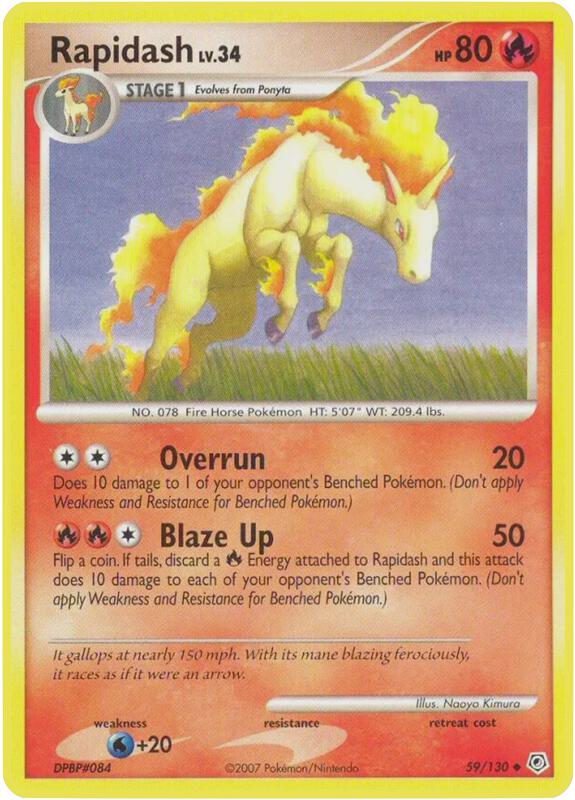 Rapidash 59/130 from Diamond and Pearl