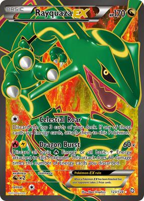 Rayquaza EX (123 Full Art) - Dragons Exalted - Pokemon