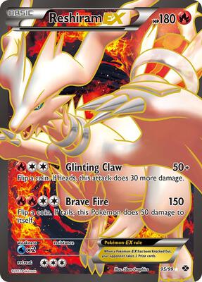 Reshiram EX (95 Full Art) - Next Destinies - Pokemon - TCGplayer.com