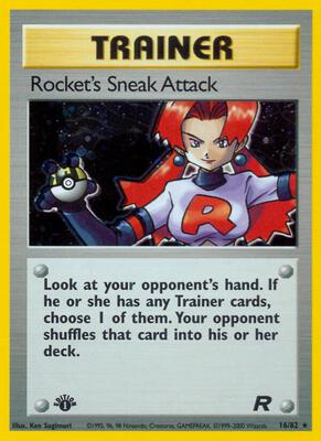 secret　アタック 68) Pokemon Card Rocket's Sneak Attack Holo Japanese Rocket