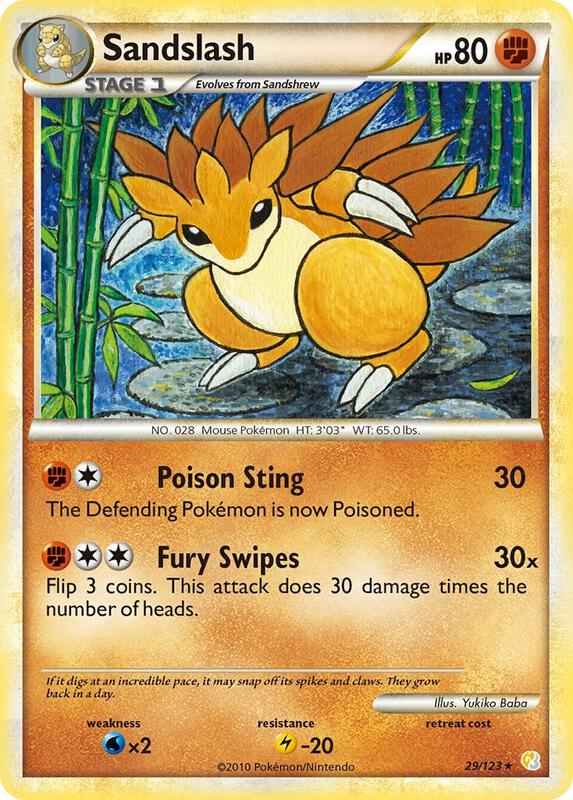 Sandslash 29/123 from HeartGold SoulSilver