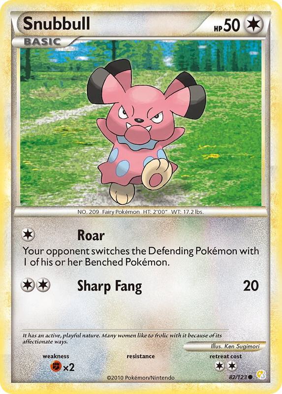Snubbull 82/123 from HeartGold SoulSilver