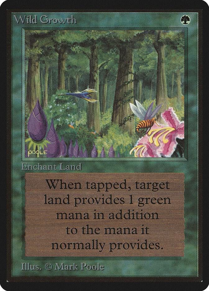 MTG　繁茂／Wild Growth　ベータ版 Wild Growth - Beta Edition - Magic: The Gathering