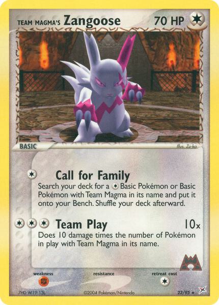 Team Magma's Zangoose