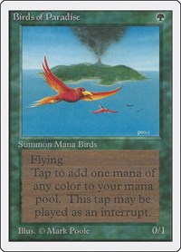 Birds of Paradise - Unlimited Edition - Magic: The Gathering card