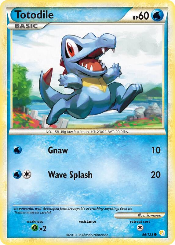 Totodile 86/123 from HeartGold SoulSilver