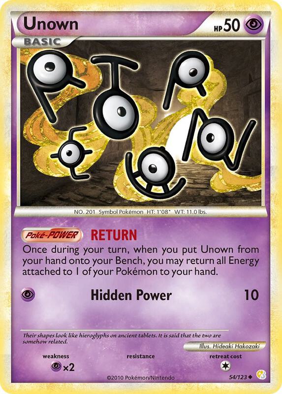 Unown (54) 54/123 from HeartGold SoulSilver